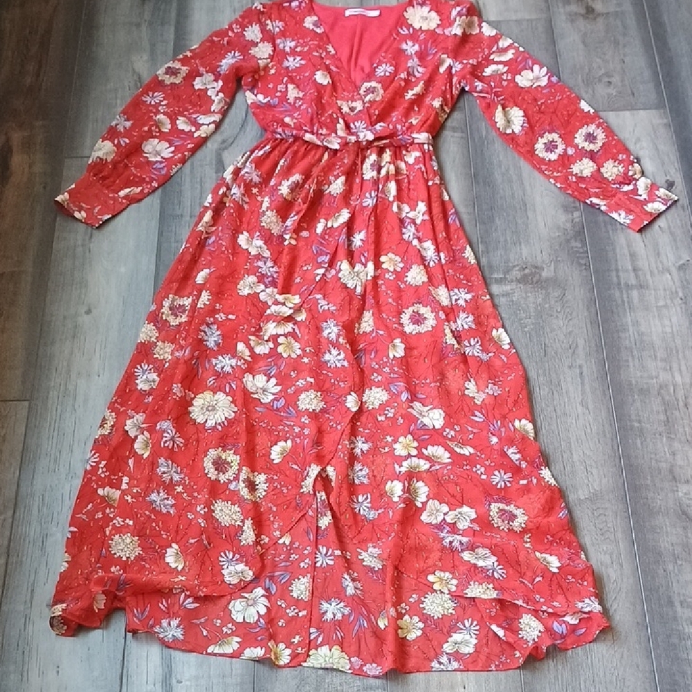 Floral Red Maxi Dress